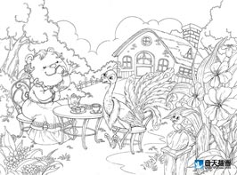 奇天CG學院,手繪插畫,小熊請客