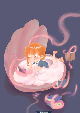 奇天CG學院,視覺插畫,獅鬃水母擬人