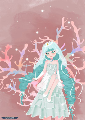 奇天CG學院,視覺插畫,桃花水母擬人