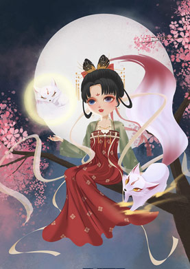 奇天CG學院,視覺插畫,狐翎