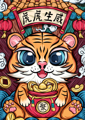 奇天CG學院,視覺插畫,國潮虎終版