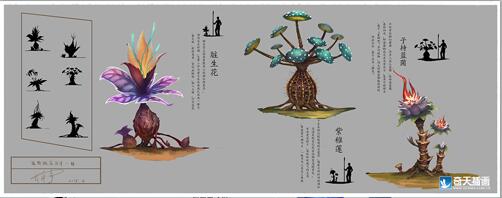 奇天CG學院,游戲場景,植物概念設計