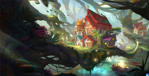 奇天CG學院,游戲場景,Q版叢林