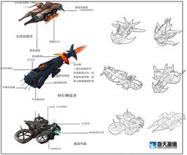 奇天CG學院,游戲場景,飛行器作品
