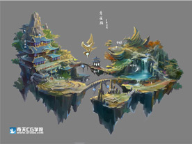 奇天CG學院,游戲場景,朱雀閣