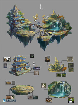 奇天CG學院,游戲場景,中國風規劃