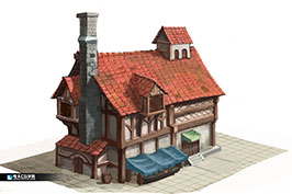 奇天CG學院,游戲場景,場景建筑