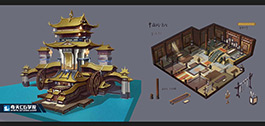 奇天CG學院,游戲場景,中國風建筑設定
