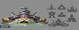 奇天CG學院,游戲場景,中國風建筑設定2