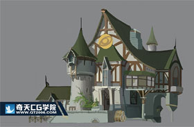 奇天CG學院,游戲場景,高級建筑