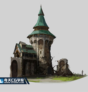 奇天CG學院,游戲場景,塵塔