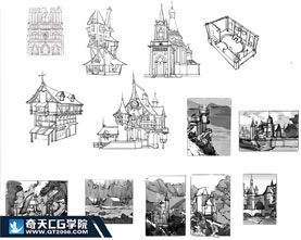 奇天CG學院,游戲場景,建筑16
