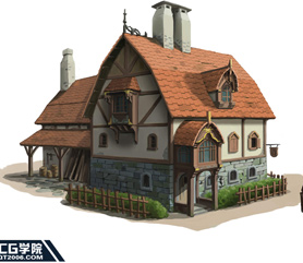 奇天CG學院,游戲場景,歐式建筑-鄭巍
