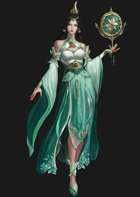 奇天CG學院,游戲角色,風月寶鏡女