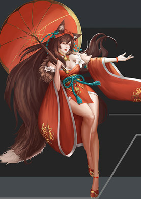 奇天CG學院,游戲角色,小狐妖
